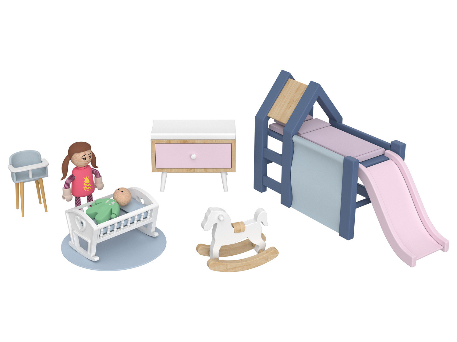 Playtive Puppenhaus-Möbel / Biegepuppen, Aus Echtholz … throughout Playtive Junior Schlafzimmer